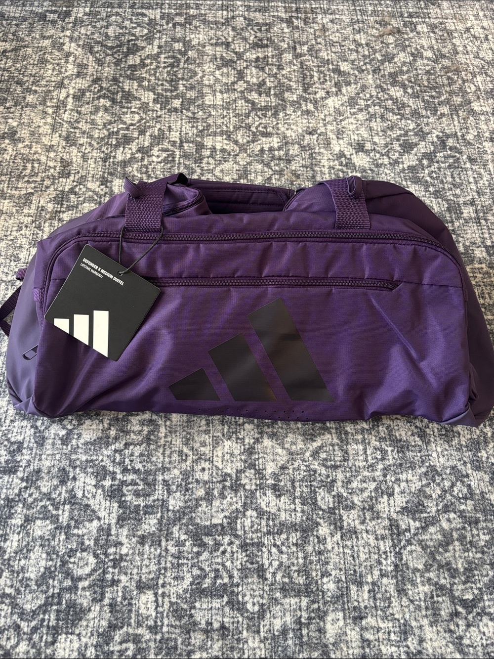 NEW adidas Defender 5 Medium Unisex Duffel Bag - purple/black